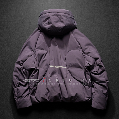 【Y.M.ORIGINAL】ホワイトダックダウン　ボリューム　フードジャケット　N855