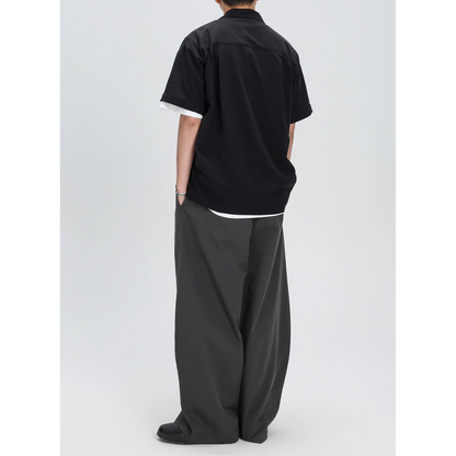 Tencel Cotton Wide Barrel Pants N741