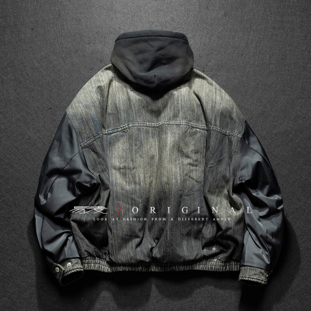 [YMORIGINAL] White Duck Down Denim Layered Jacket N856