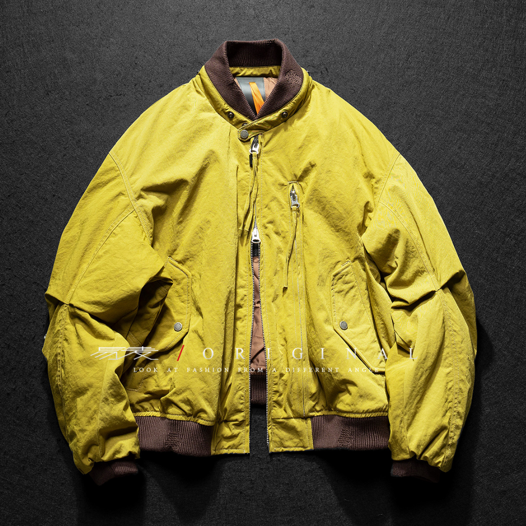 [YMORIGINAL] White Duck Down Detachable Hood/Ribbed Jacket N844