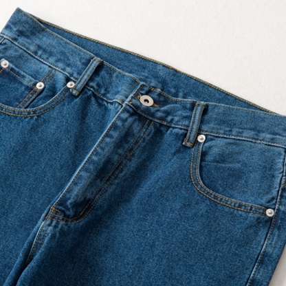 ウォッシュドデニム　ストレートパンツ　N1399