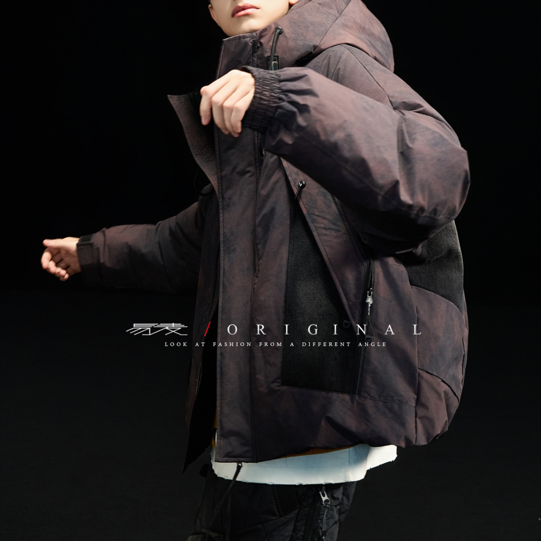 [YMORIGINAL] White Duck Down Fog Color Hooded Jacket N843