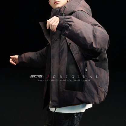 [YMORIGINAL] White Duck Down Fog Color Hooded Jacket N843