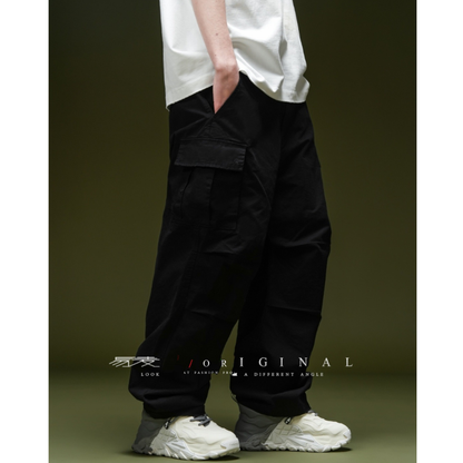 【Y.M.ORIGINAL】コットンポリエステル　マルチタック　カーゴパンツ　N972