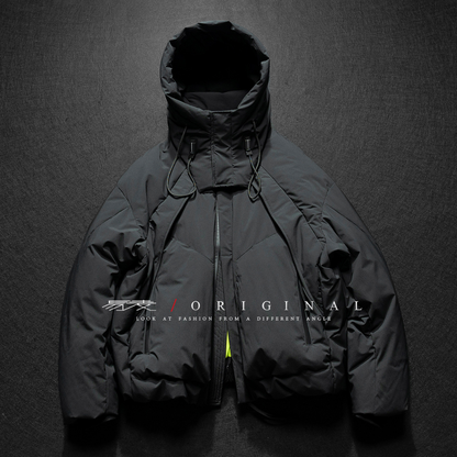 【Y.M.ORIGINAL】ホワイトダックダウン　ボリューム　フードジャケット　N855