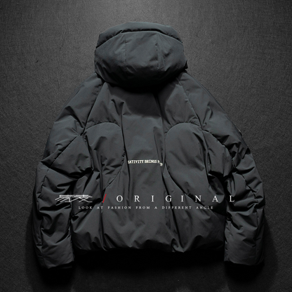 【Y.M.ORIGINAL】ホワイトダックダウン　ボリューム　フードジャケット　N855