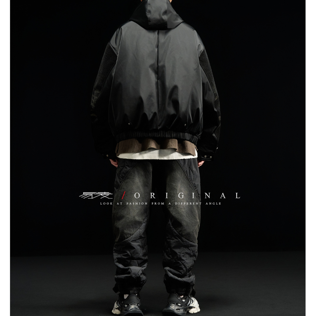 [YMORIGINAL] White Duck Down Layered Denim Jacket N840