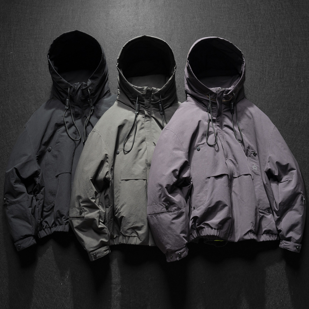 [YMORIGINAL] White Duck Down High Neck Hooded Jacket N854