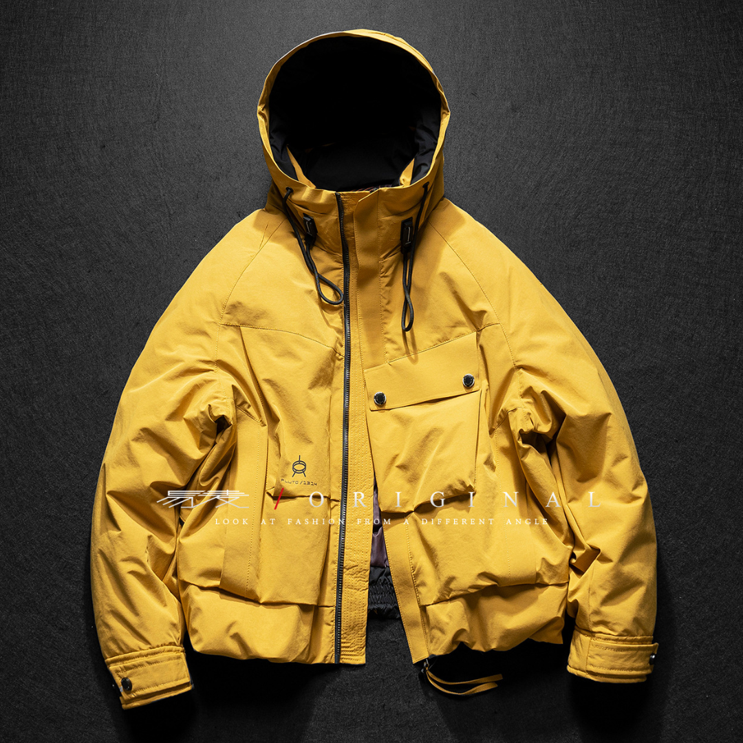 [YMORIGINAL] White Duck Down Big Pocket Hooded Jacket N849