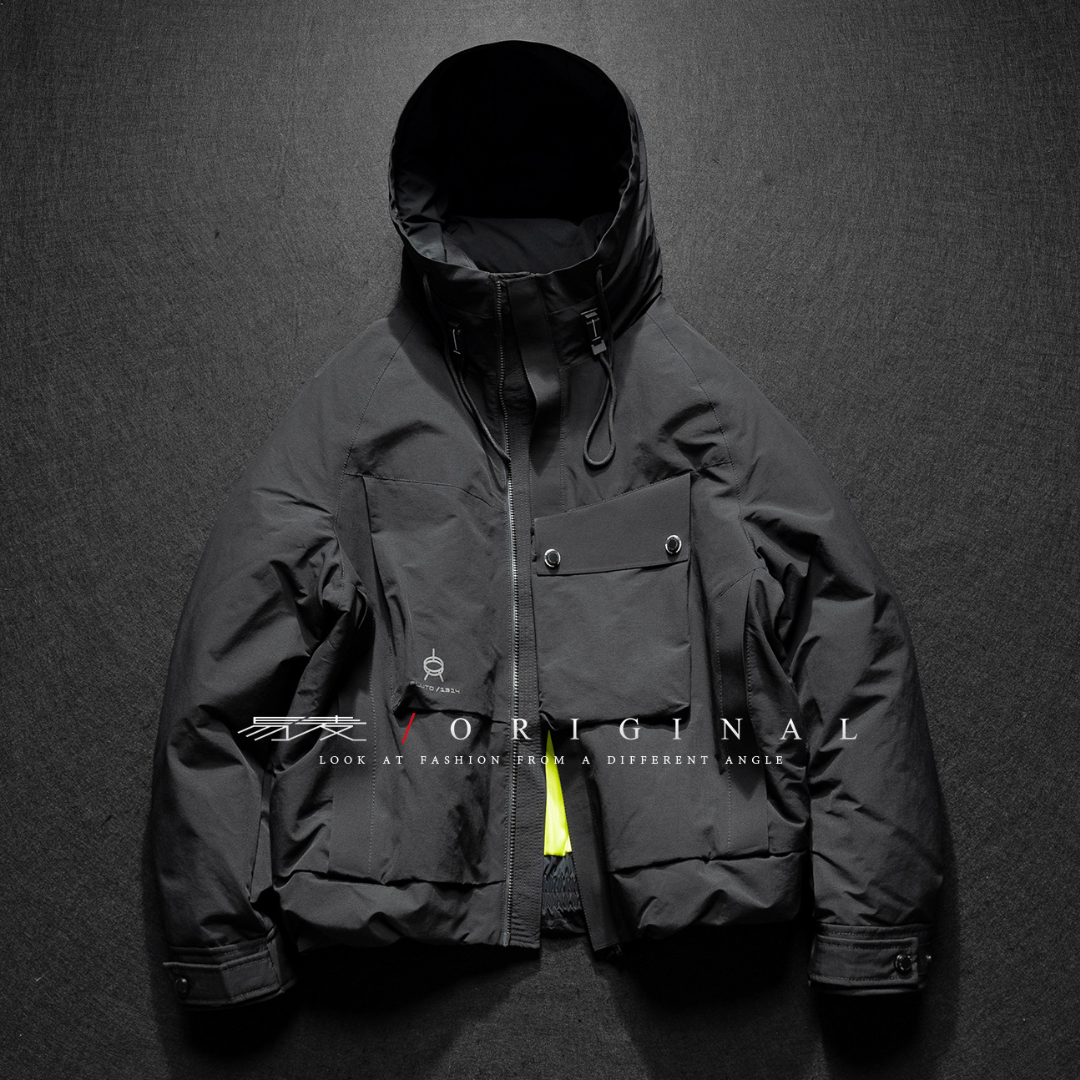 [YMORIGINAL] White Duck Down Big Pocket Hooded Jacket N849