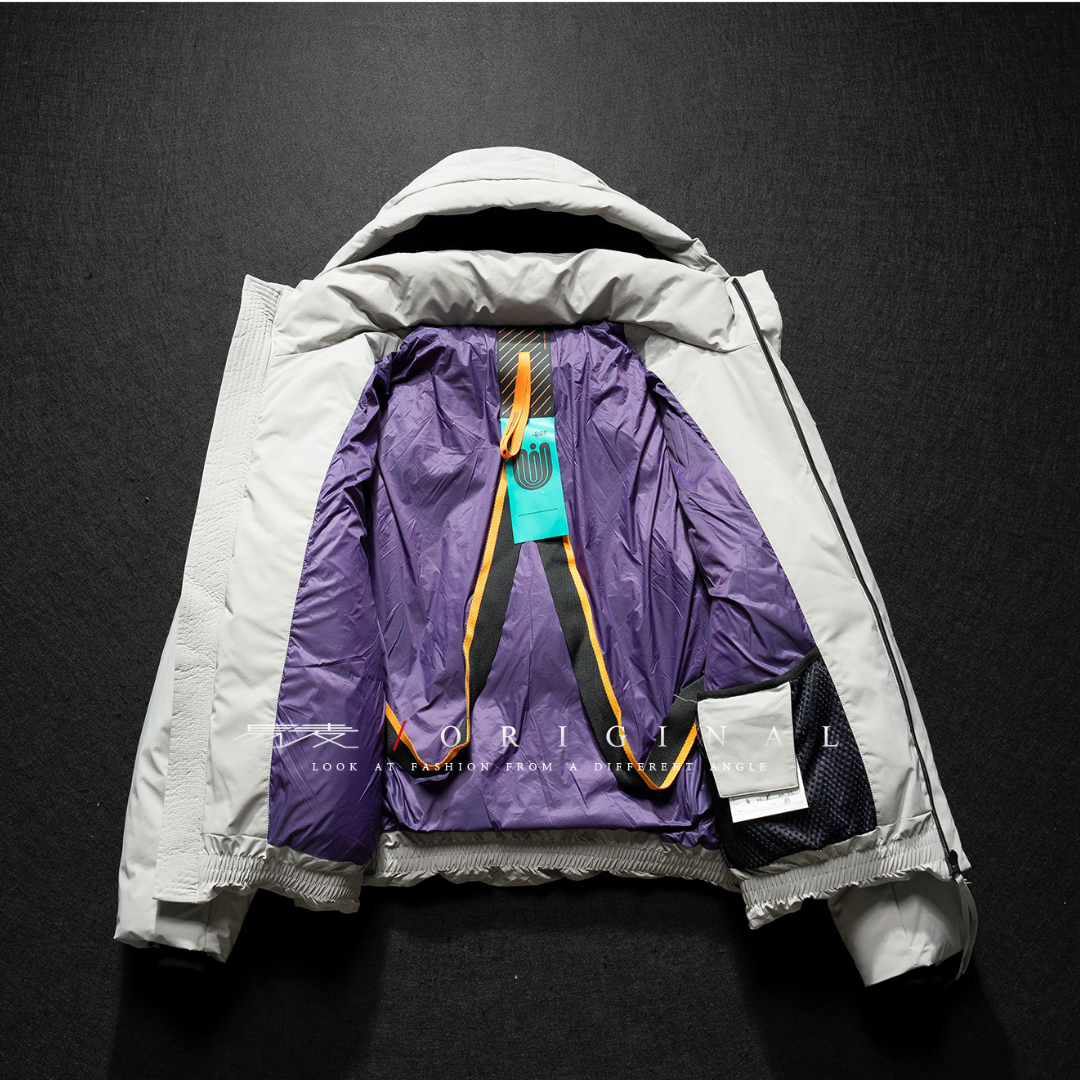 【Y.M.ORIGINAL】ホワイトダックダウン　ボリューム　フードジャケット　N855