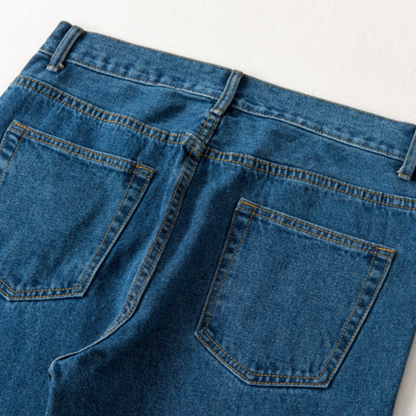 ウォッシュドデニム　ストレートパンツ　N1399