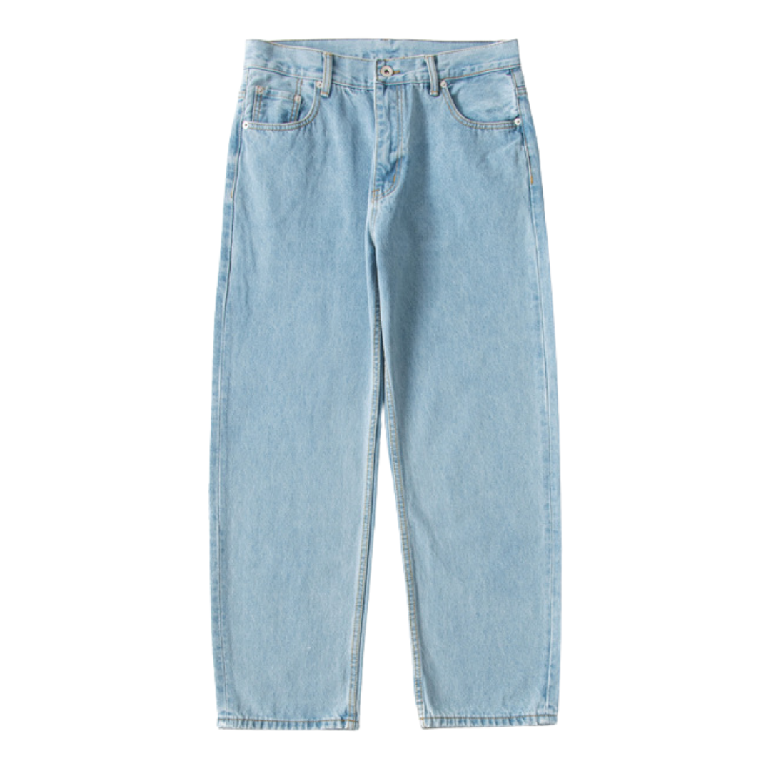 ウォッシュドデニム　ストレートパンツ　N1399