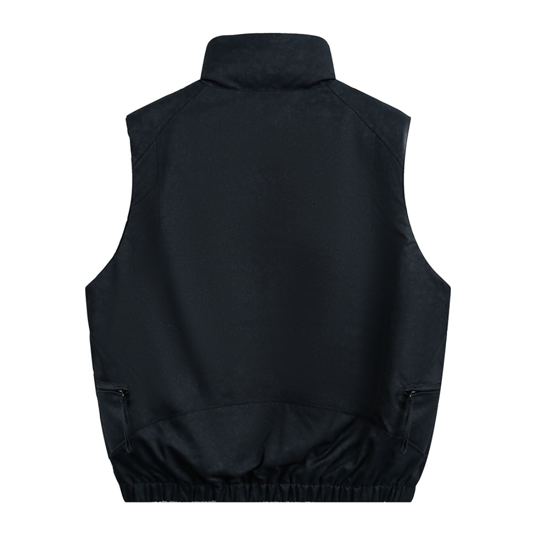 Faux layered wool polo collar knit N748