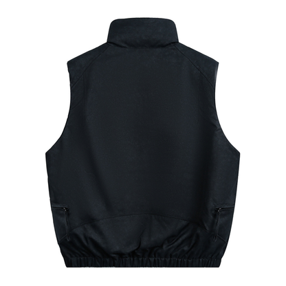 Faux layered wool polo collar knit N748