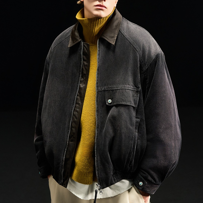 【Y.M.ORIGINAL】ホワイトダックダウン　デニムコンビ　ジャケット　N847