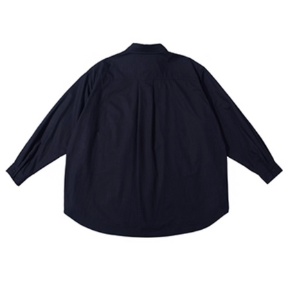 Oversized button-down long sleeve shirt A046