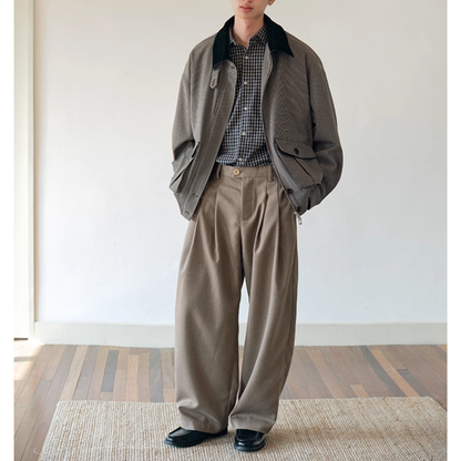 2WAY　ボックスプリーツポケット　チェックジャケット　N749