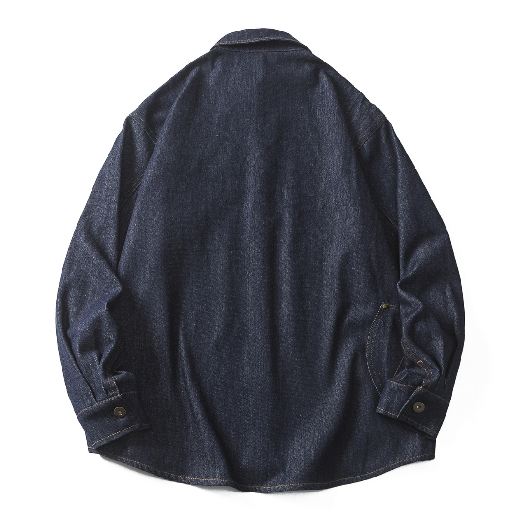 ステッチポケット　デニム　シャツジャケット　N1255