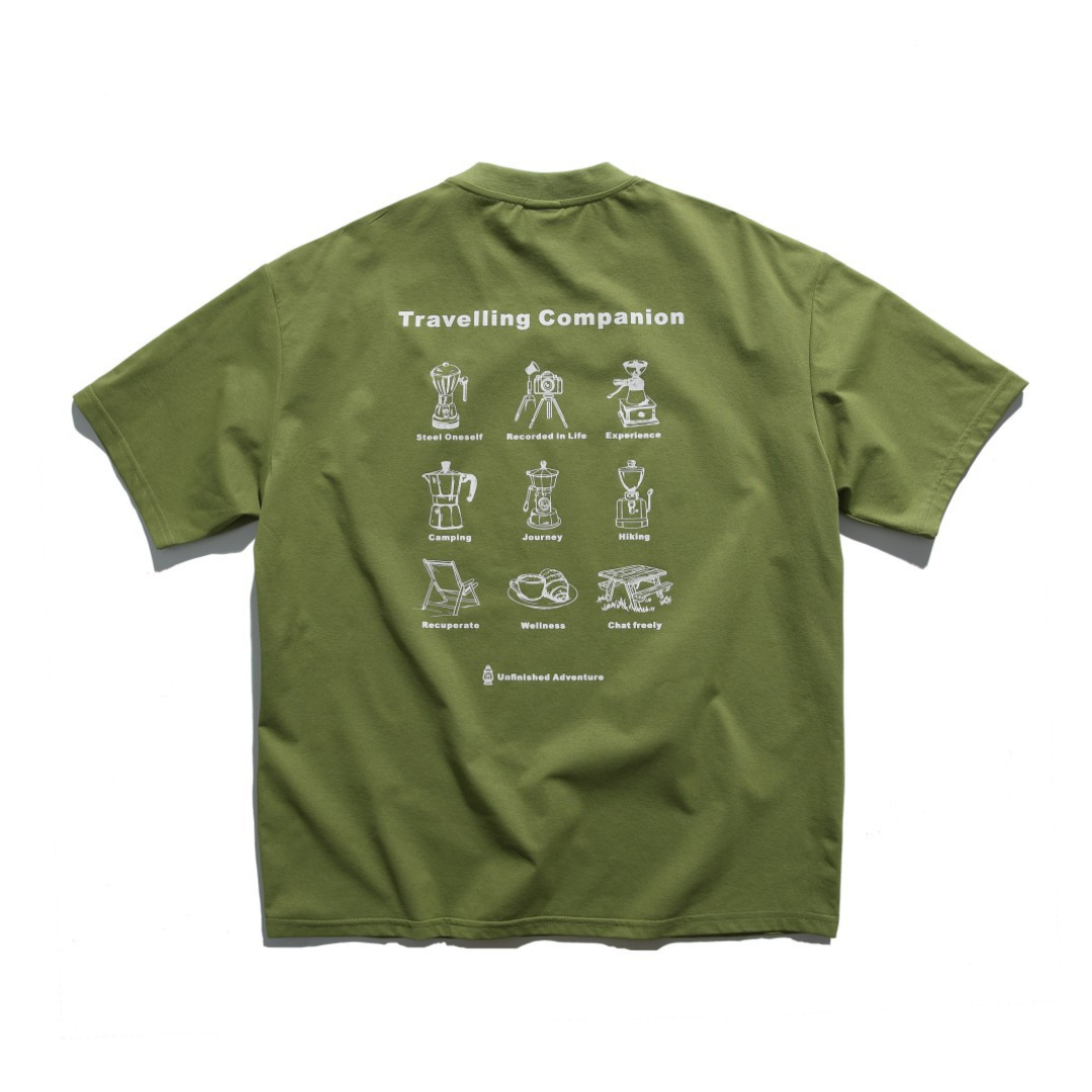 【Travelling Companion】プリント　Tシャツ　N1610