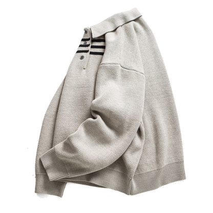 パネルライン　コットン混　ポロカラーニット　N880