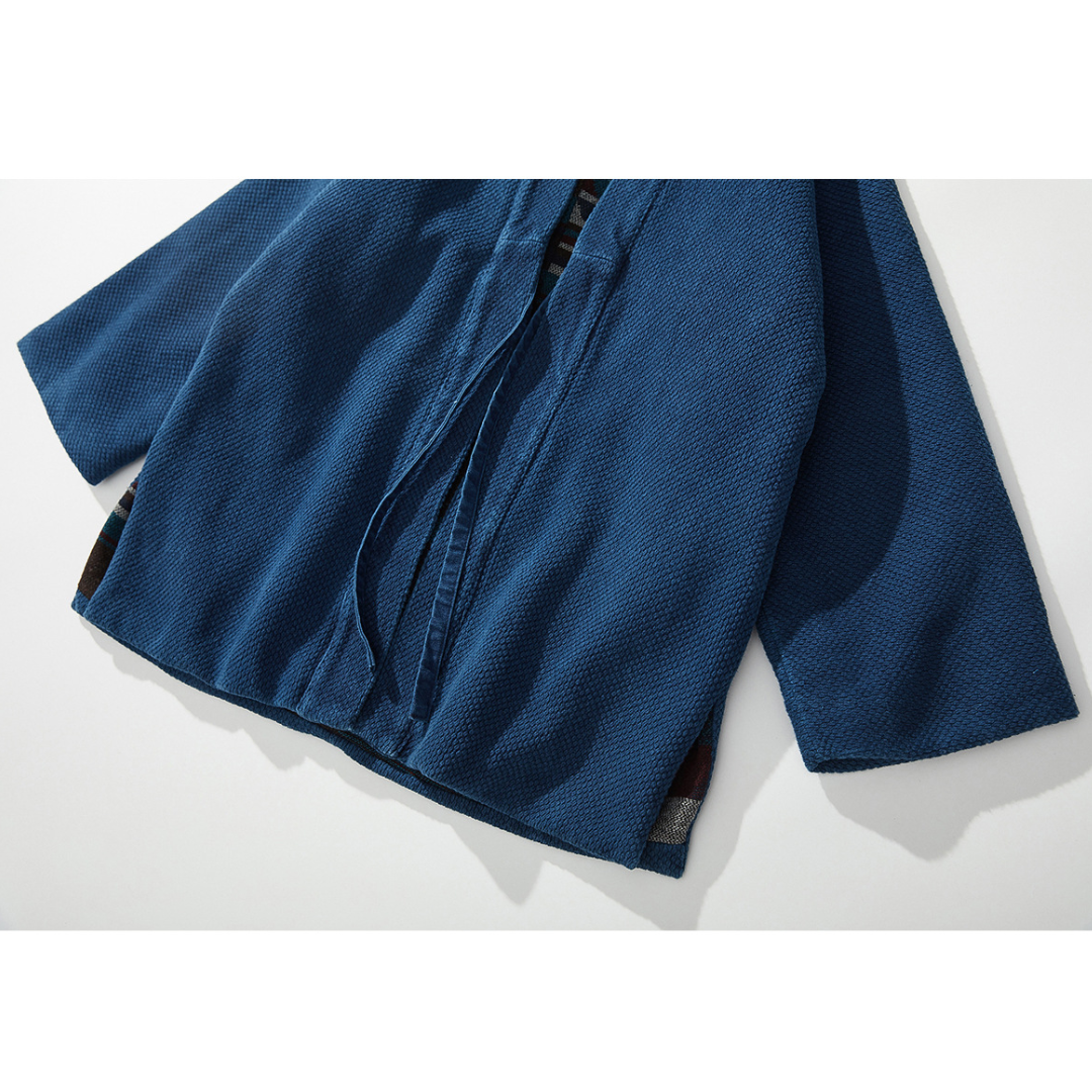 インディゴ染料め　キモノ　ジャケット　N1325