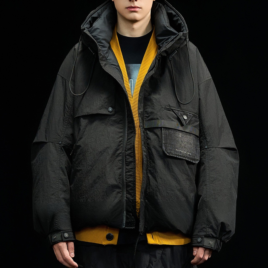 [YMORIGINAL] White Duck Down Washer PE Hooded Jacket N850