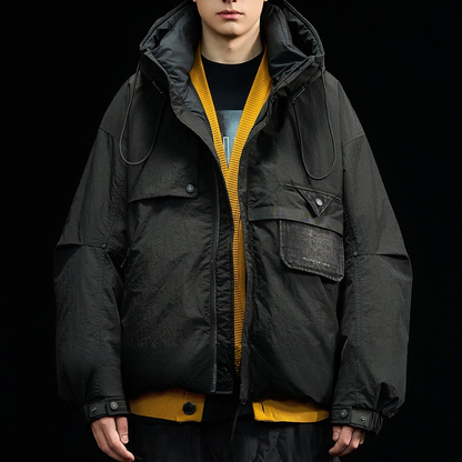 [YMORIGINAL] White Duck Down Washer PE Hooded Jacket N850