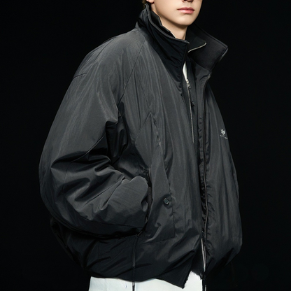 [YMORIGINAL] White Duck Down Stand Collar Jacket N841