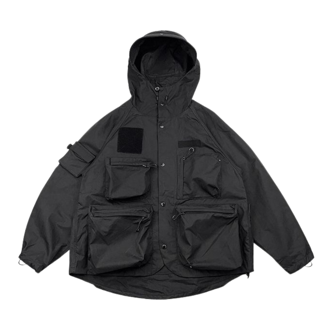 ランダムポケット　ドローコード　フードジャケット　N1334