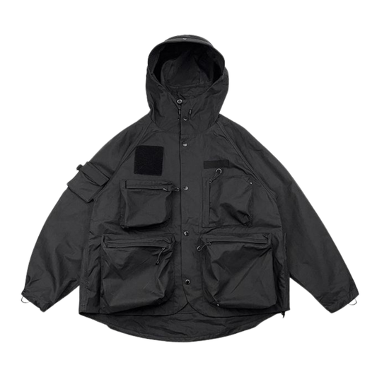 ランダムポケット　ドローコード　フードジャケット　N1334