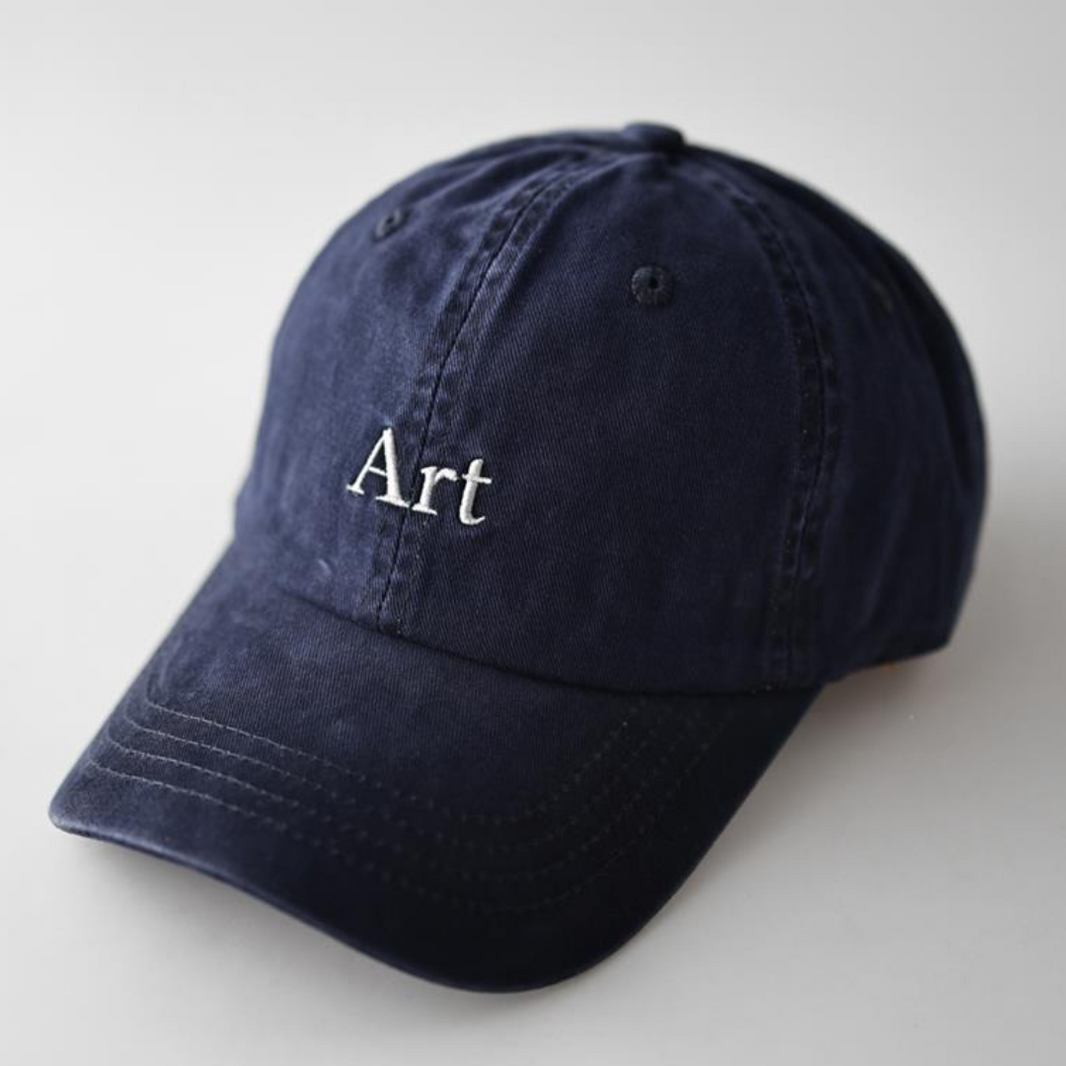 [Art] Front logo embroidered cap N592 navy blue