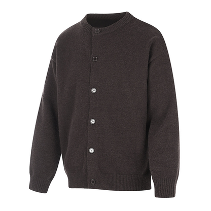 アクリルニット　クルーネック　ボタンカーディガン　N1691