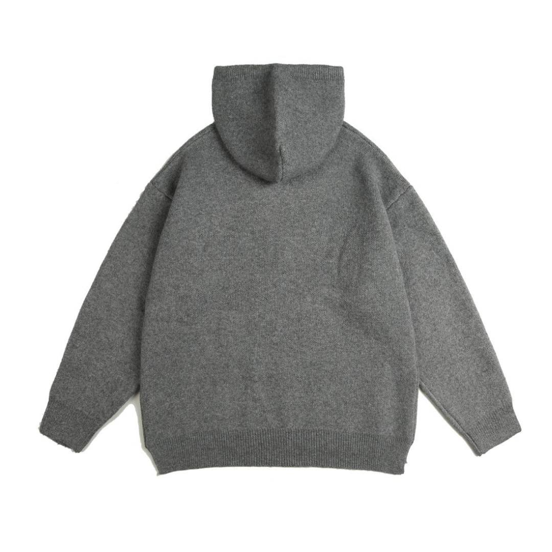 サイドスリット　プルオーバー　ニットパーカー　N874