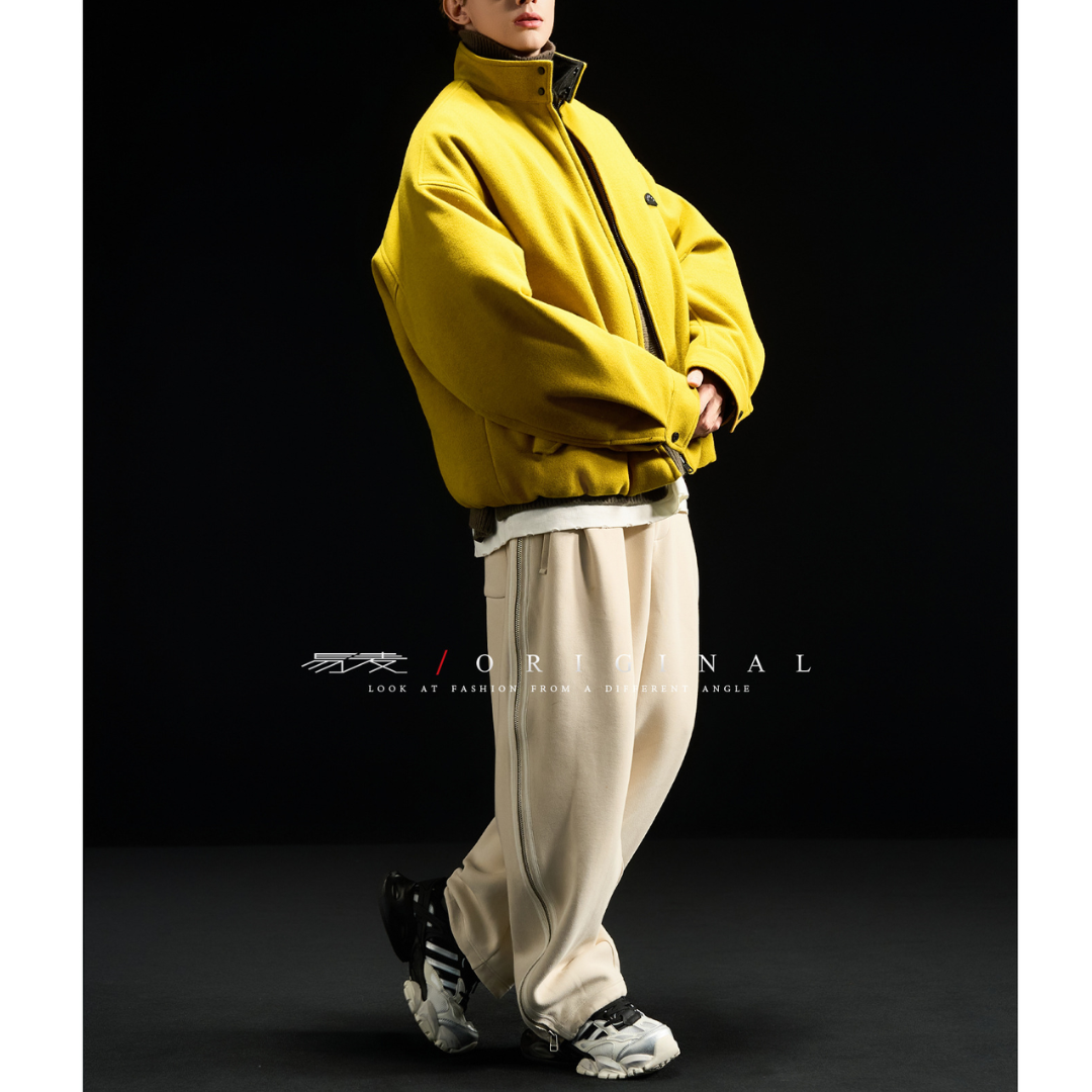 [YMORIGINAL] White Duck Down Woolly PE Stand Jacket N851