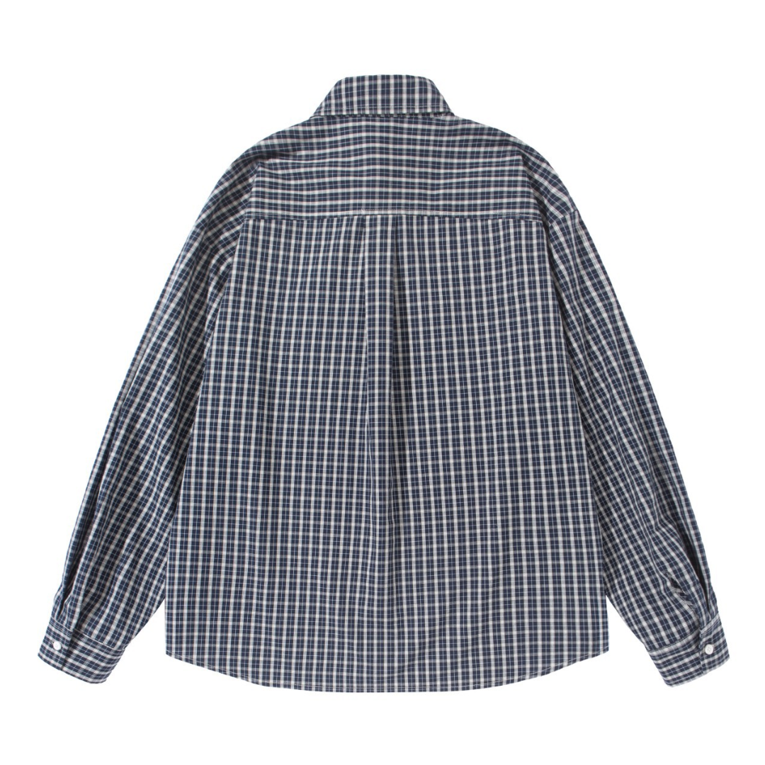 モダンチェック　ボタンダウンシャツ　N1035
