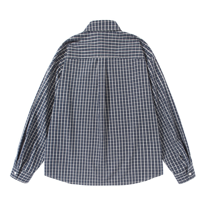 モダンチェック　ボタンダウンシャツ　N1035