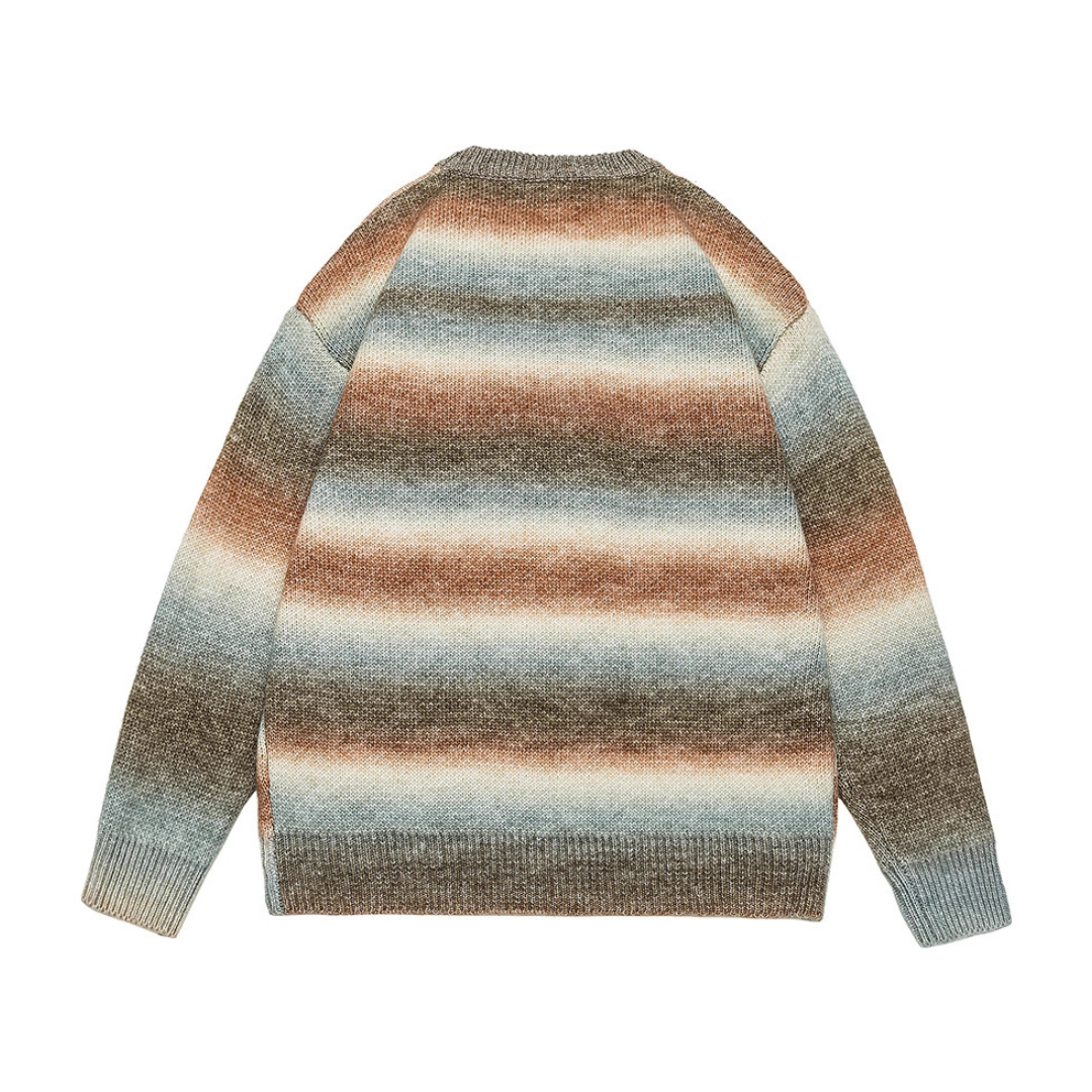 Faux layered wool polo collar knit N748