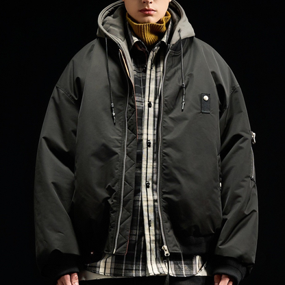 [YMORIGINAL] White Duck Down Faux Layered Jacket N853