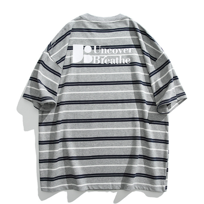 バックロゴ　マルチボーダー　Tシャツ　N1402