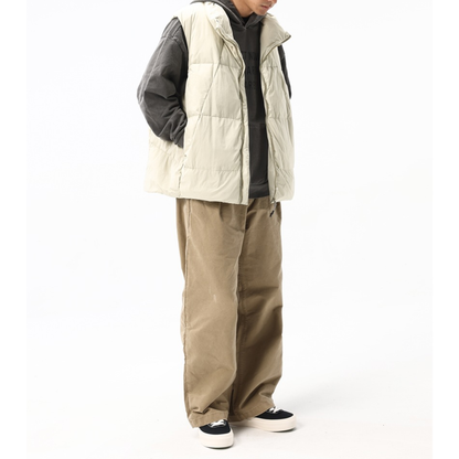 ホワイトダウン　パネル　ダウンベスト　N1023