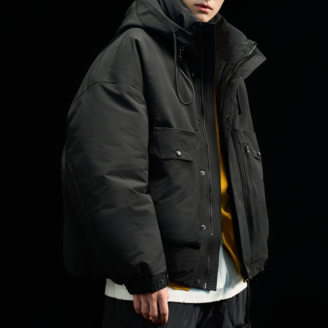 [YMORIGINAL] White Duck Down Utility Hooded Jacket N857