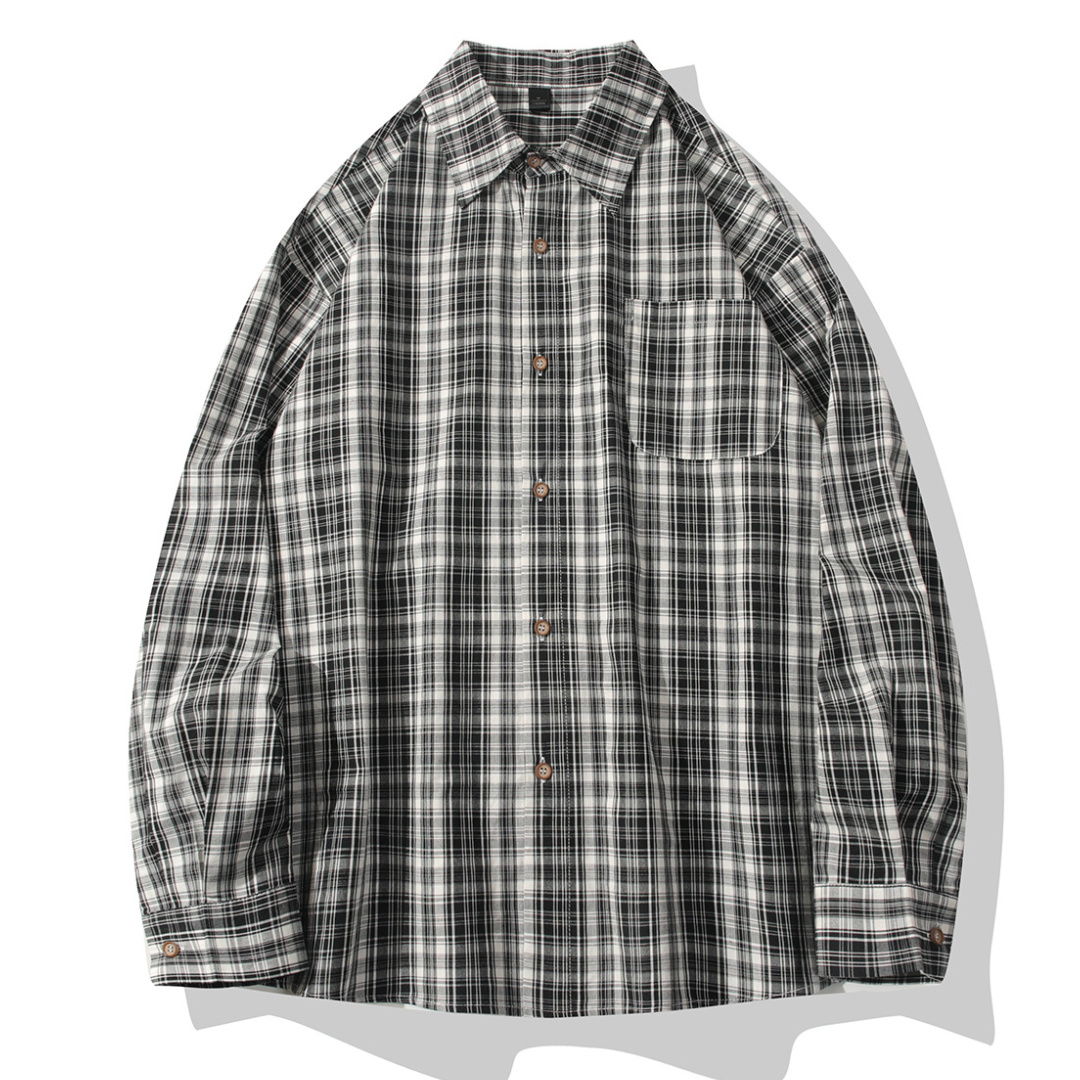 モダンチェック　レギュラーシャツ　N1249