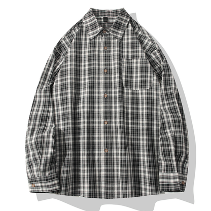 モダンチェック　レギュラーシャツ　N1249