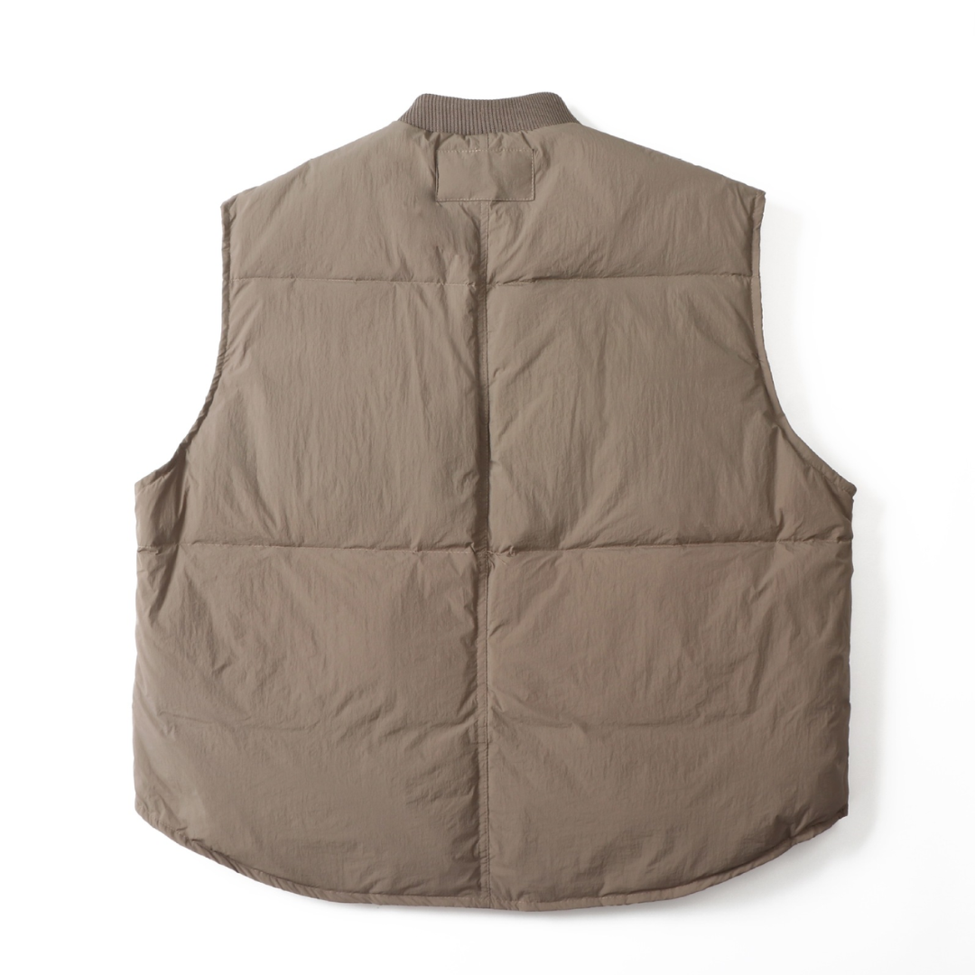 ホワイトダックダウン　リブカラーベスト　N960