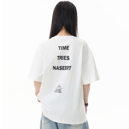 【TIME TRIES NASEERT】　プリントTシャツ　N445