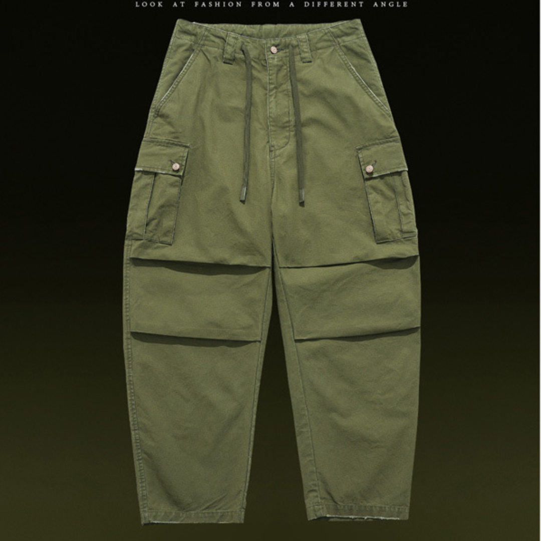 【Y.M.ORIGINAL】コットンポリエステル　マルチタック　カーゴパンツ　N972