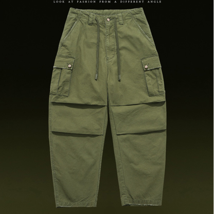 【Y.M.ORIGINAL】コットンポリエステル　マルチタック　カーゴパンツ　N972