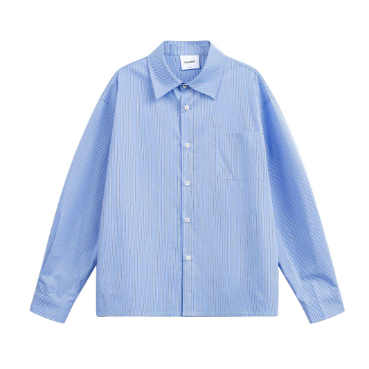 ストレッチ　コットンナイロン　ストライプ　シャツ　N1248