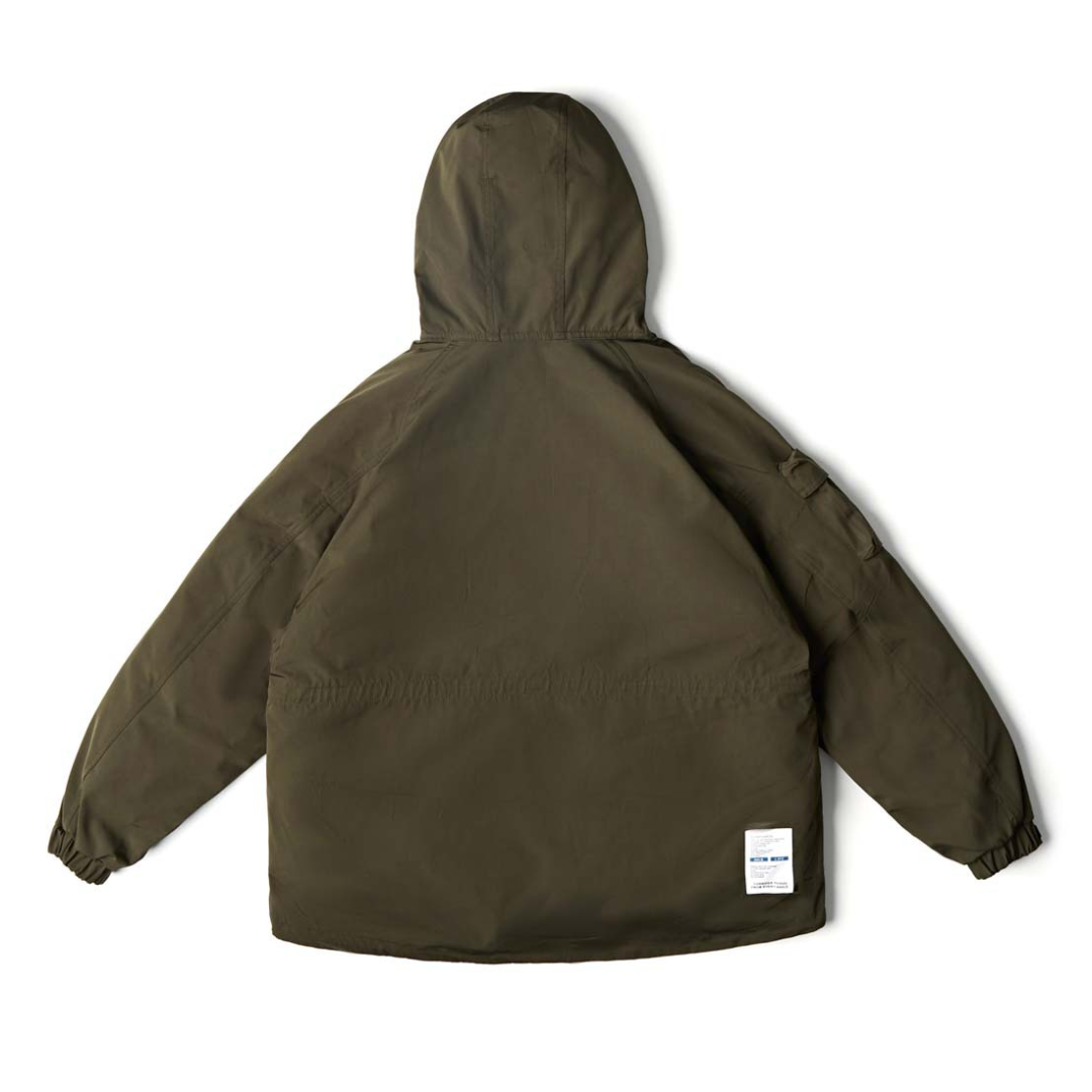 カーゴポケット　ダウン　フードジャケット　N877